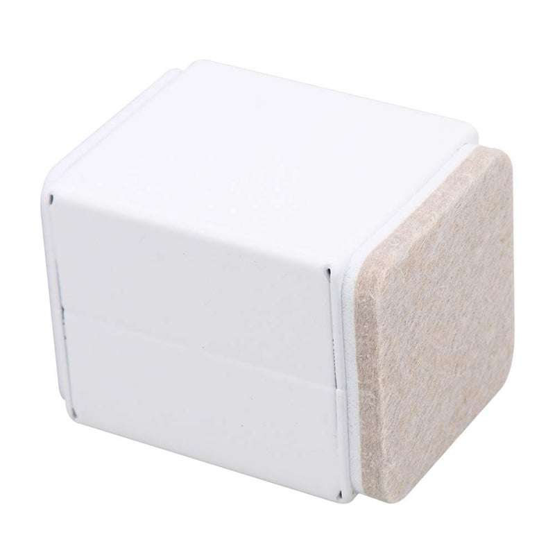 RDEXP 4X Carbon Steel Felt Furniture Legs Table Risers Square Supports White 40x52mm - Image 2